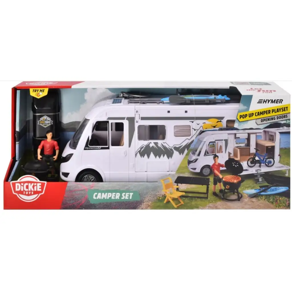 Hymer Camping Van lakóautó kiegészítőkkel 30cm - Dickie Toys kép 5