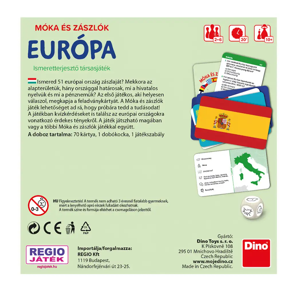 Móka és Zászlók társasjáték - Dino kép 4