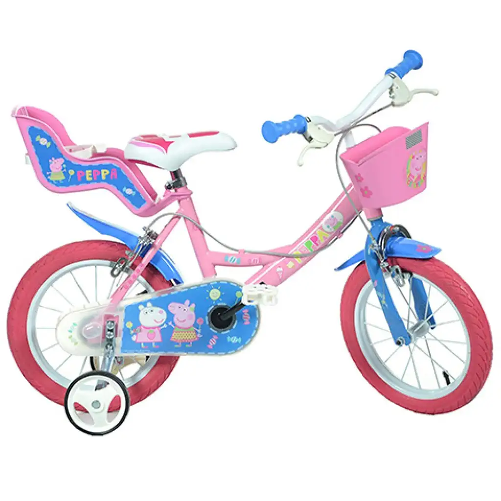 Peppa Malac rózsaszín gyerek bicikli 14-es méretben - Dino Bikes kerékpár