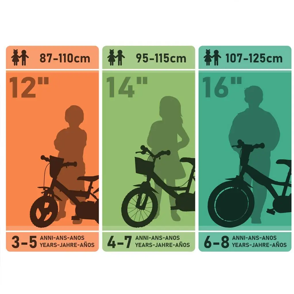 R88 14” gyerek bicikli kulacstartóval és oldalkerekekkel narancssárga-fekete színben – Dino Bikes kerékpár kép 4