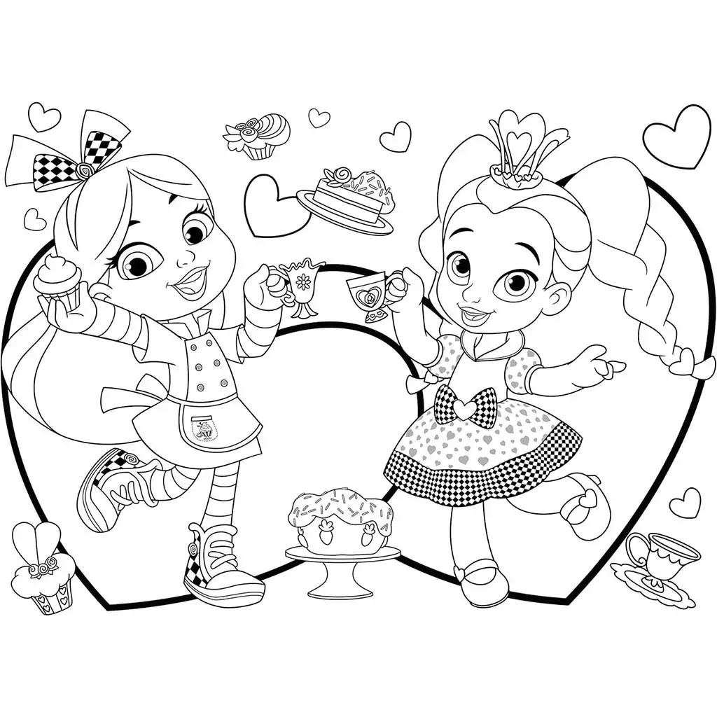 Disney Alice Csodaországban 2 az 1-ben maxi 24db-os puzzle és színező 70x50cm - Lisciani kép 2