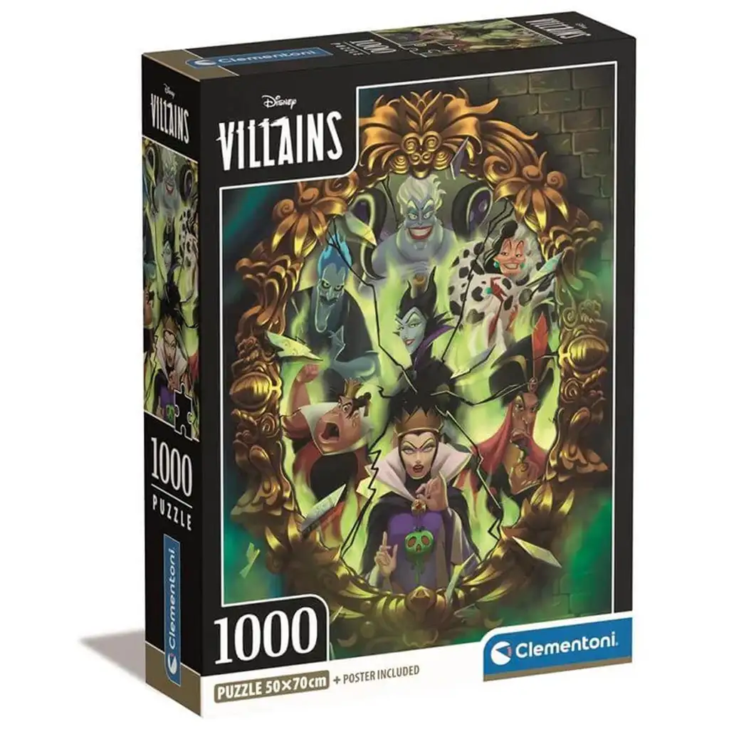 Disney - Gonoszok 1000 db-os puzzle poszterrel - Clementoni
