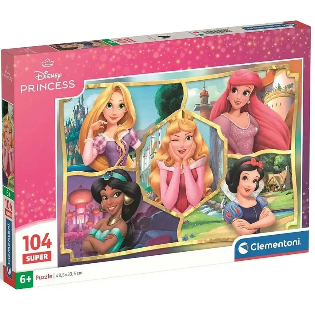 Disney Hercegnők Mosolygós arcok 104db-os super puzzle - Clementoni
