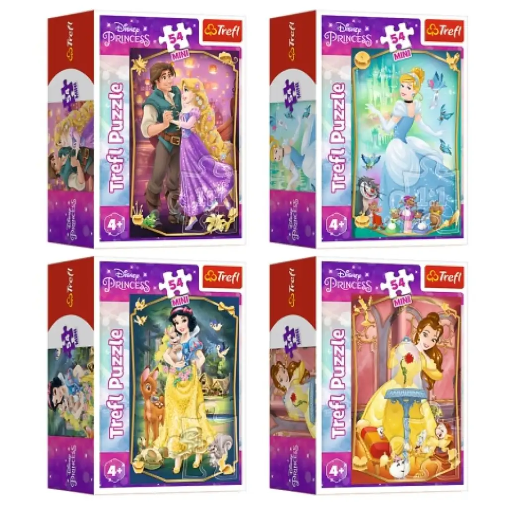 Gyönyörű Disney Hercegnők 54db-os mini puzzle több változatban - Trefl