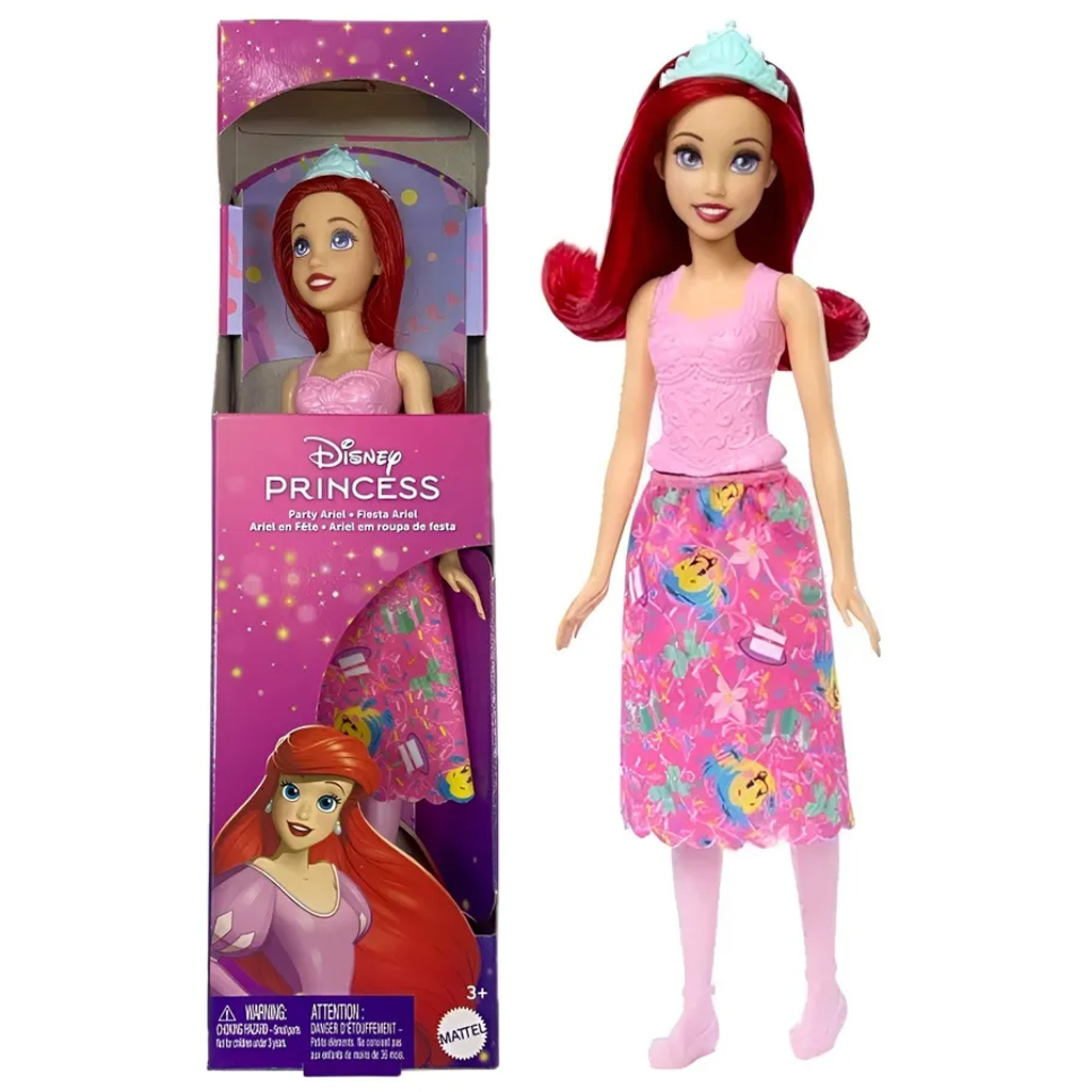Disney Hercegnők: Party Ariel hercegnő baba – Mattel