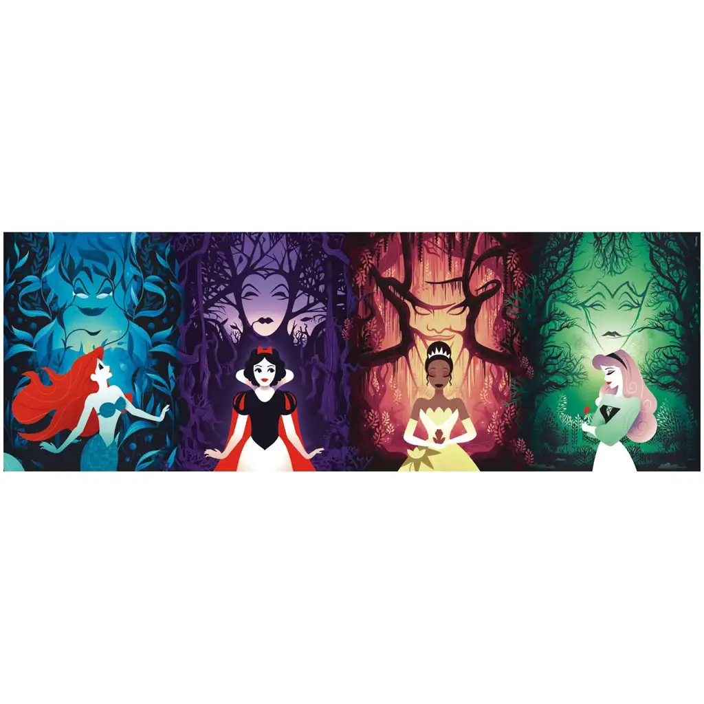 Disney - Disney hercegnők 1000db-os panoráma puzzle poszterrel - Clementoni kép 2