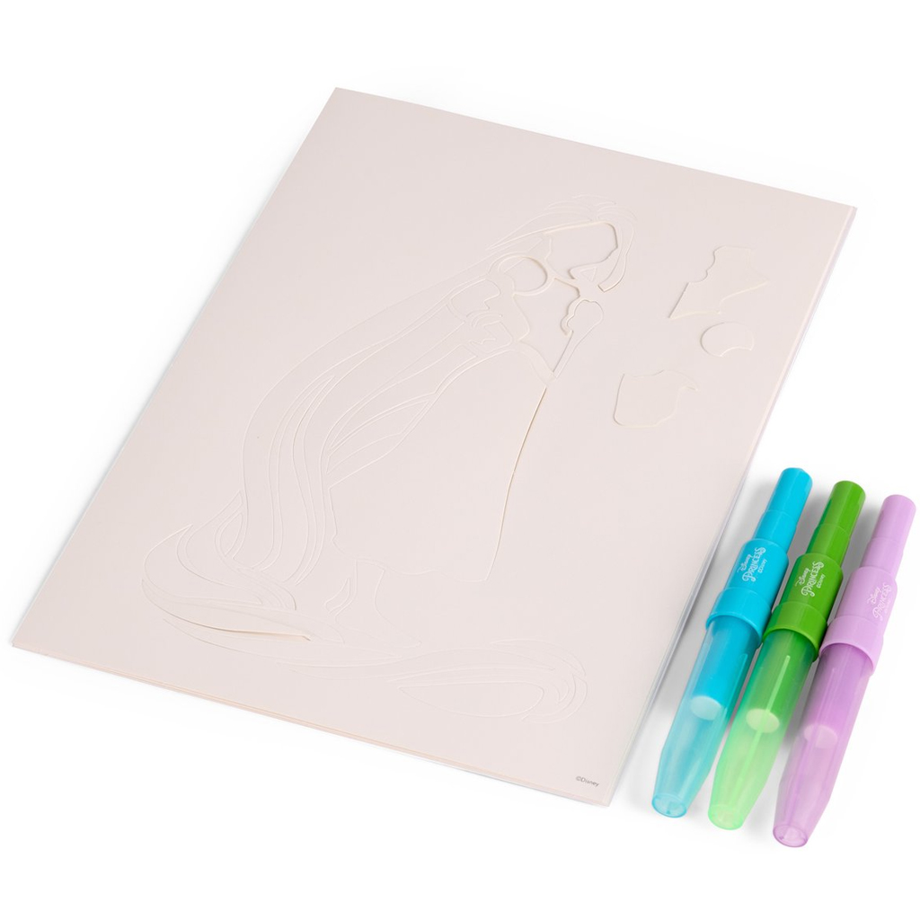 Canenco: Disney hercegnők színező szett fújós filccel, A4-es borítékban kép 3