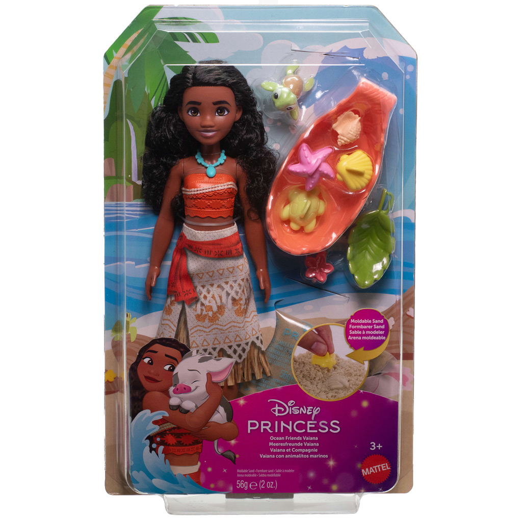 Disney Hercegnők: Vaiana 2 baba tengerparti játékszett homokkal – Mattel