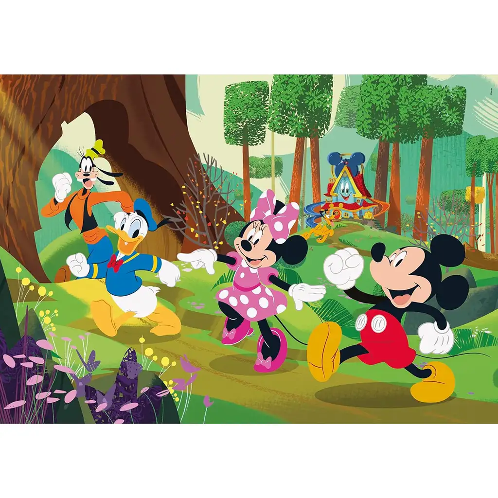 Mickey egér és barátai erdei kalandja 104db-os maxi supercolor puzzle - Clementoni kép 2