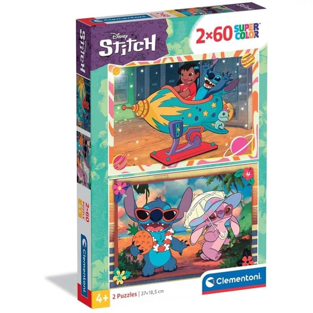 Disney Stitch 2x60db-os Supercolor puzzle - Clementoni