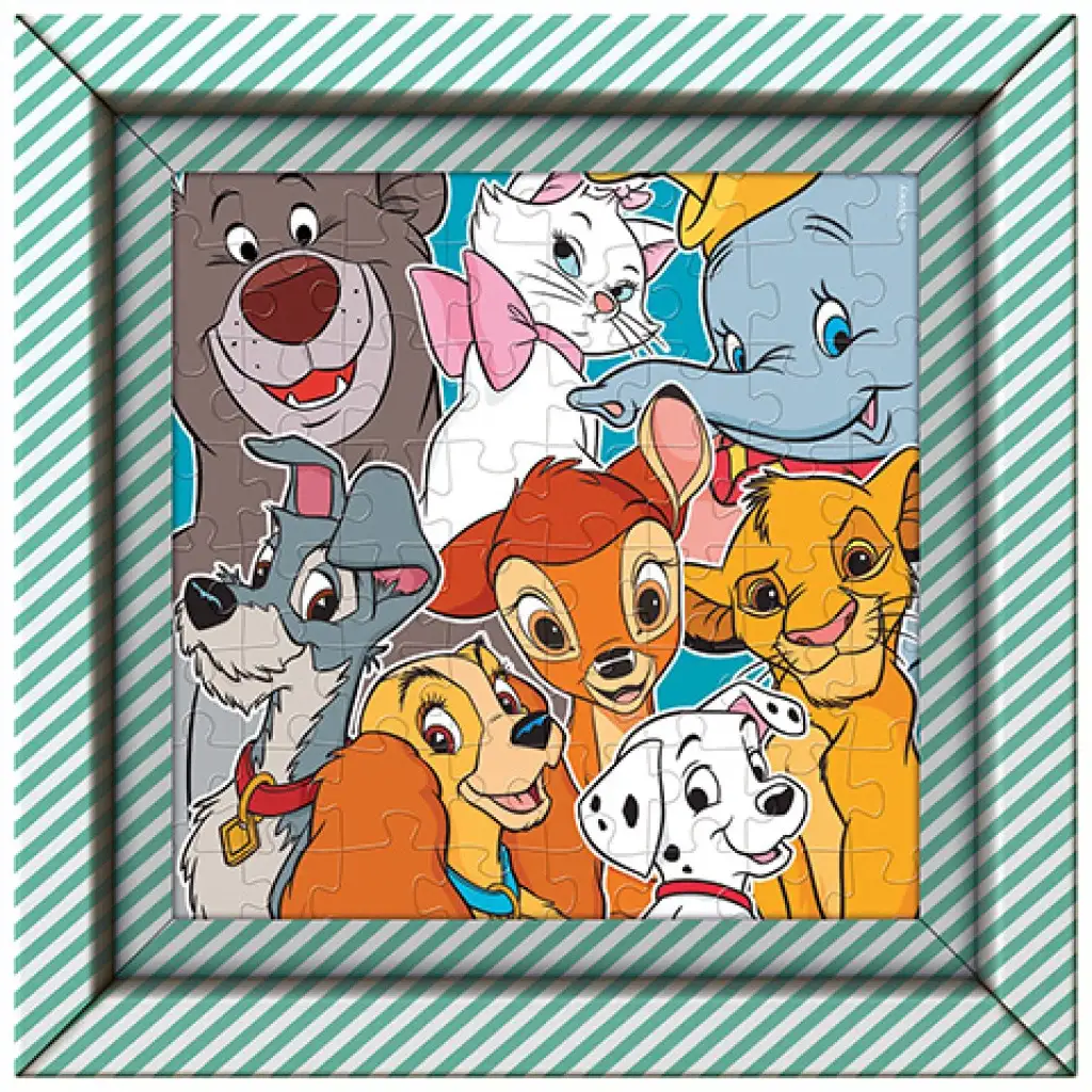 Disney állatfigurák 60db-os puzzle kerettel - Clementoni