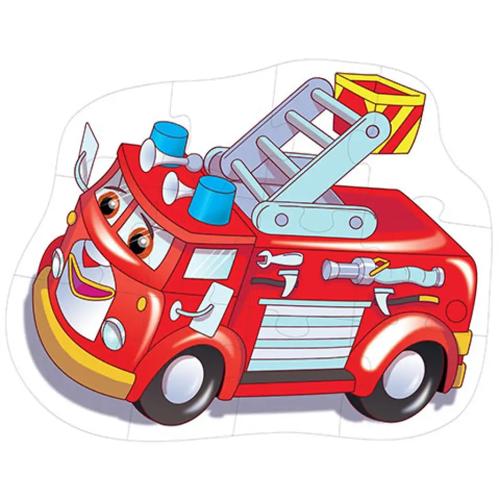 Tűzoltóautó óriás padló puzzle 12db-os kép 2