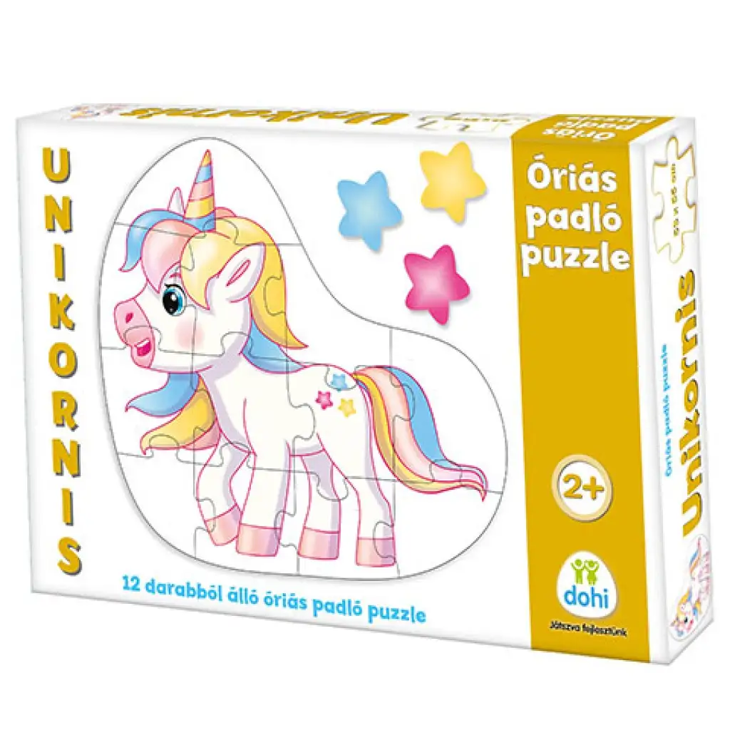 Unikornis óriás padló puzzle 12db-os