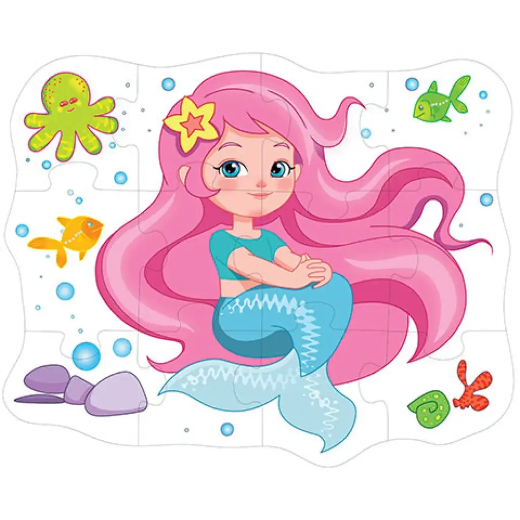 Hableány óriás padló puzzle 12db-os kép 2