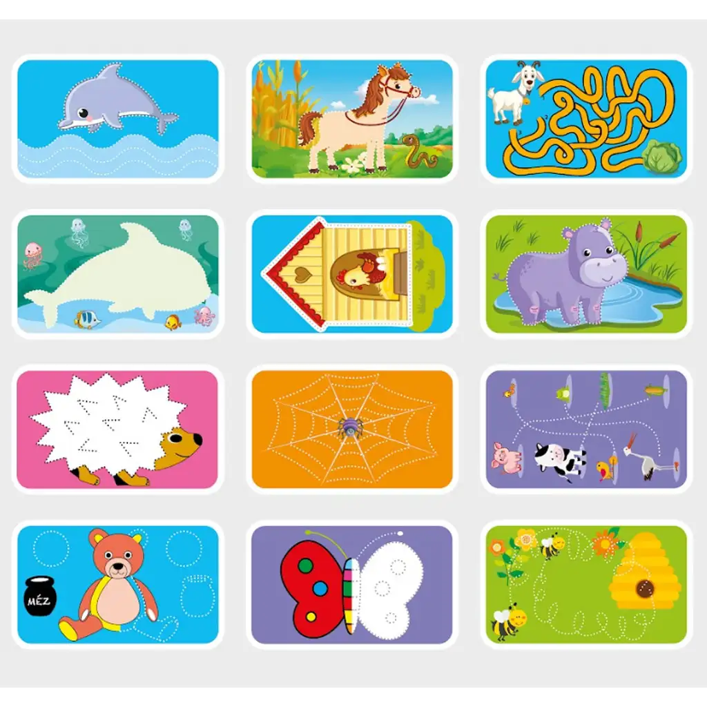 Ismerkedés az állatokkal – Fejlesztő kártyák 3-6 éveseknek kép 2