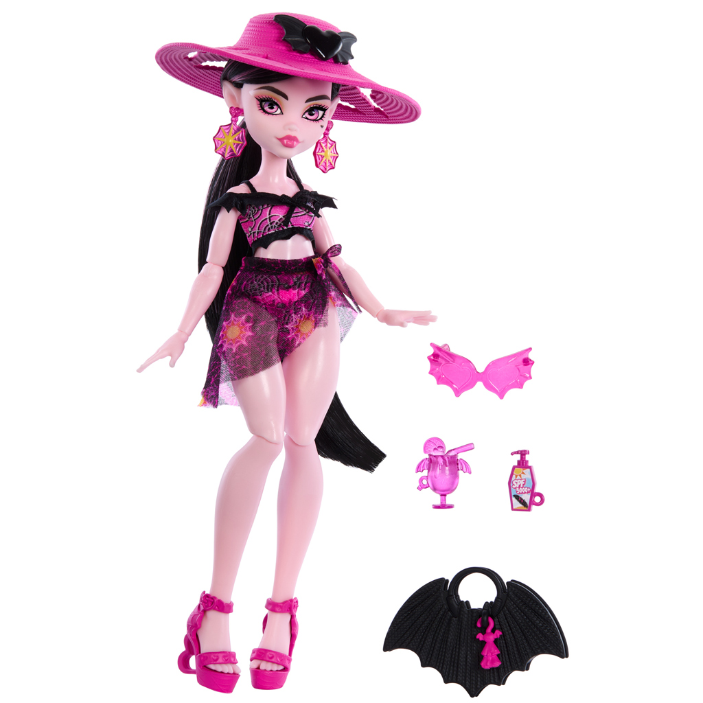Monster High: Scare-adise Island – Draculaura baba kiegészítőkkel - Mattel kép 3