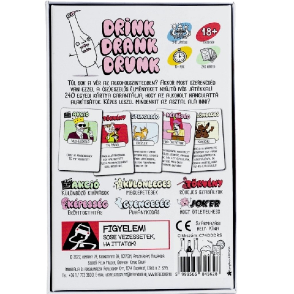 Drink Drank Drunk ivós kártyajáték kép 2