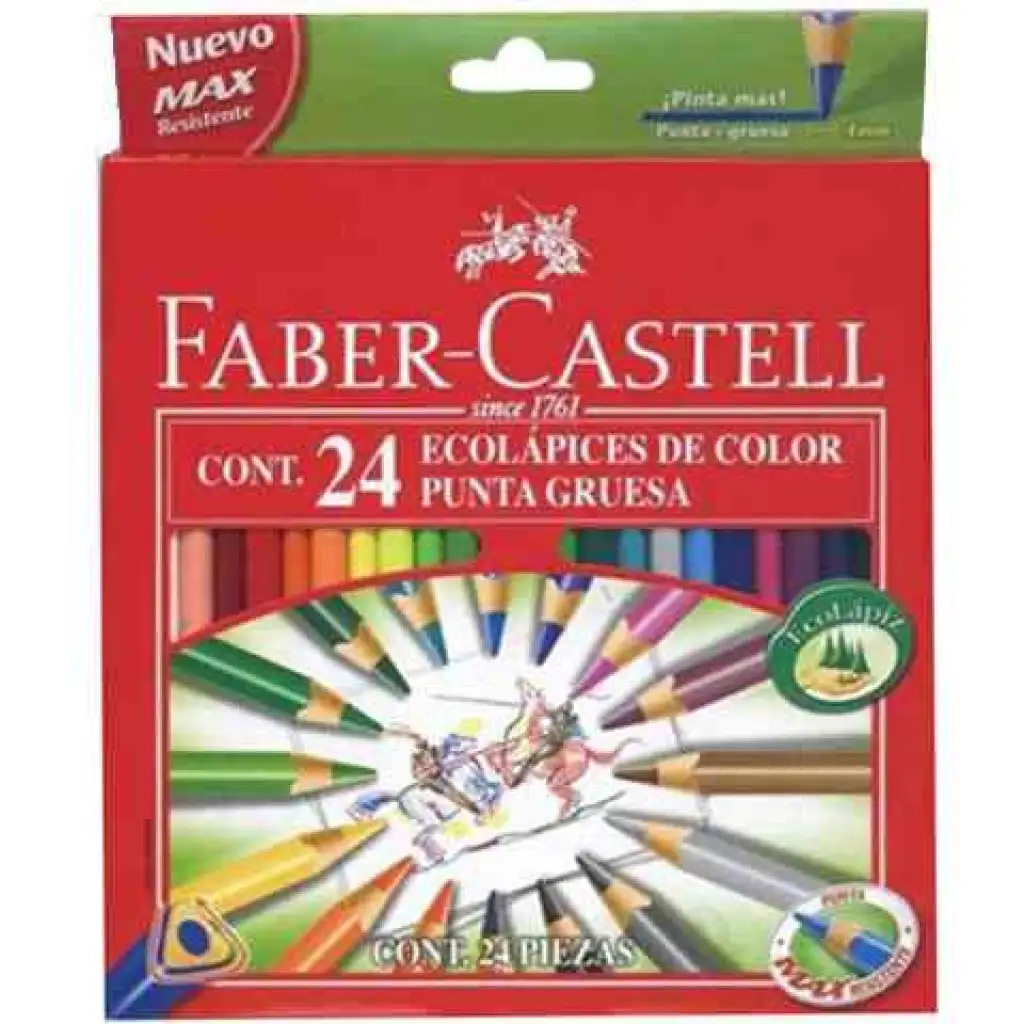 Faber-Castell: ECO háromszögletű színes ceruza 24db-os