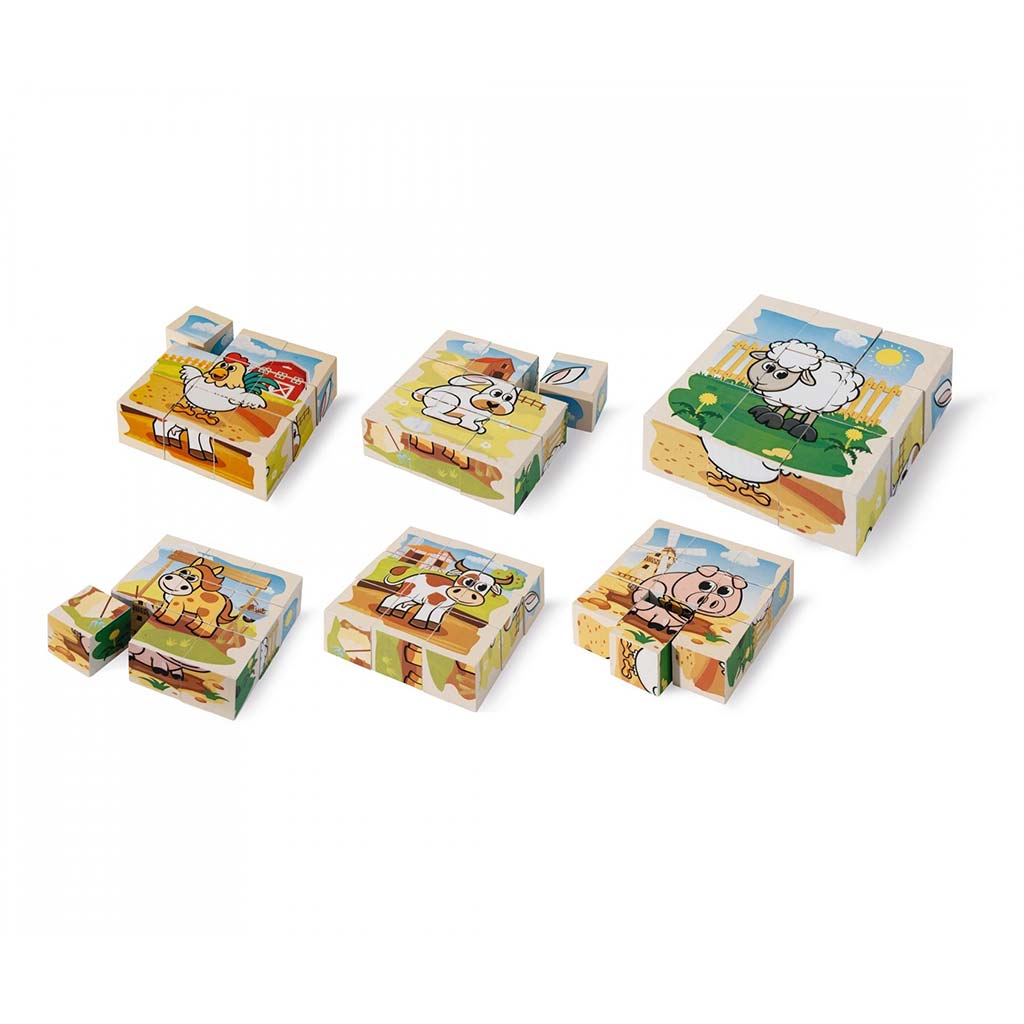 Eichhorn: Fa Kockakirakó – Háziállatos puzzle kicsiknek - Simba Toys kép 2