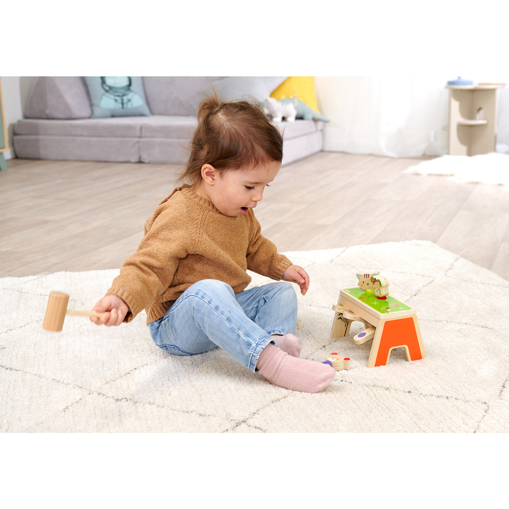 Fa kopogtató Pop-Up készségfejlesztő kalapáccsal - Eichhorn kép 3
