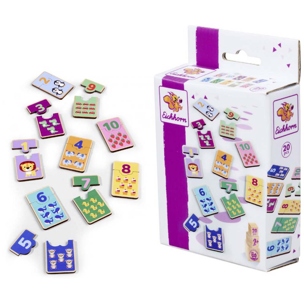 Eichhorn: Fa Számos Puzzle – Állatos párosító játék - Simba Toys kép 2