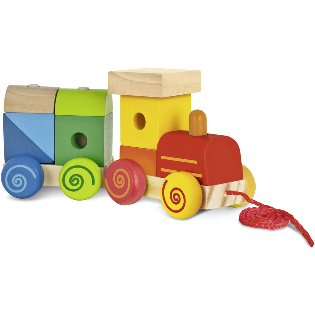 Húzható színes favonat építőelemekkel - Eichhorn kép 2