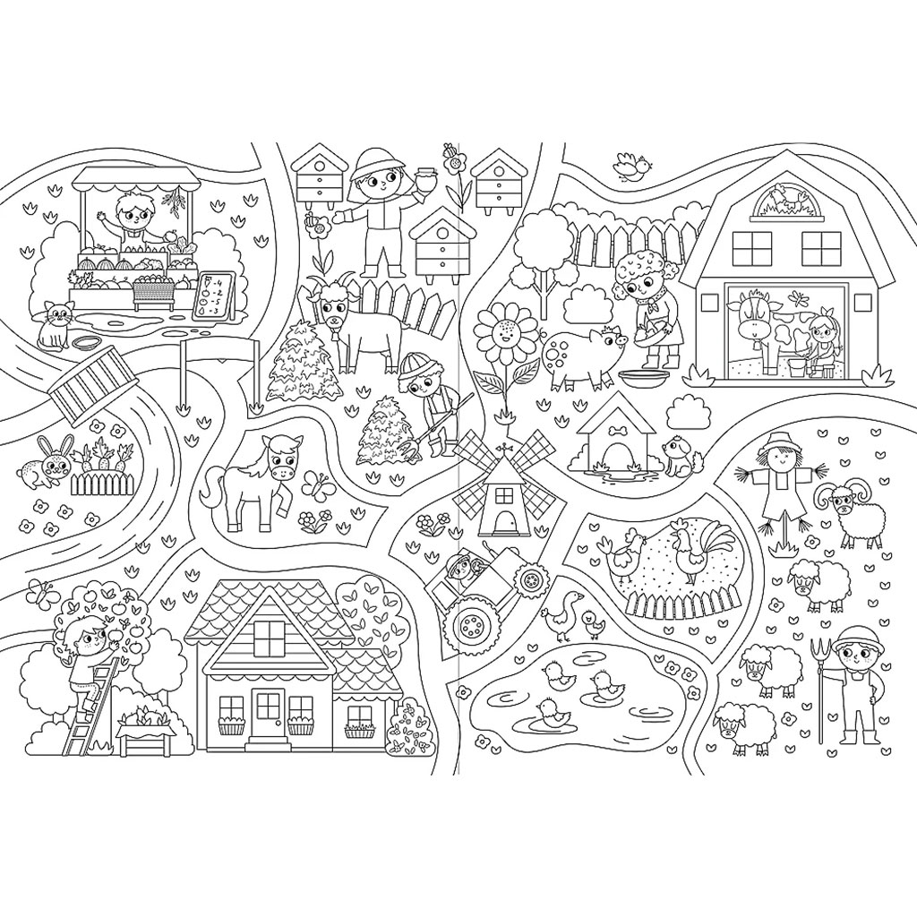 Vidám farm állatok kifestőkönyv - Trefl kép 2