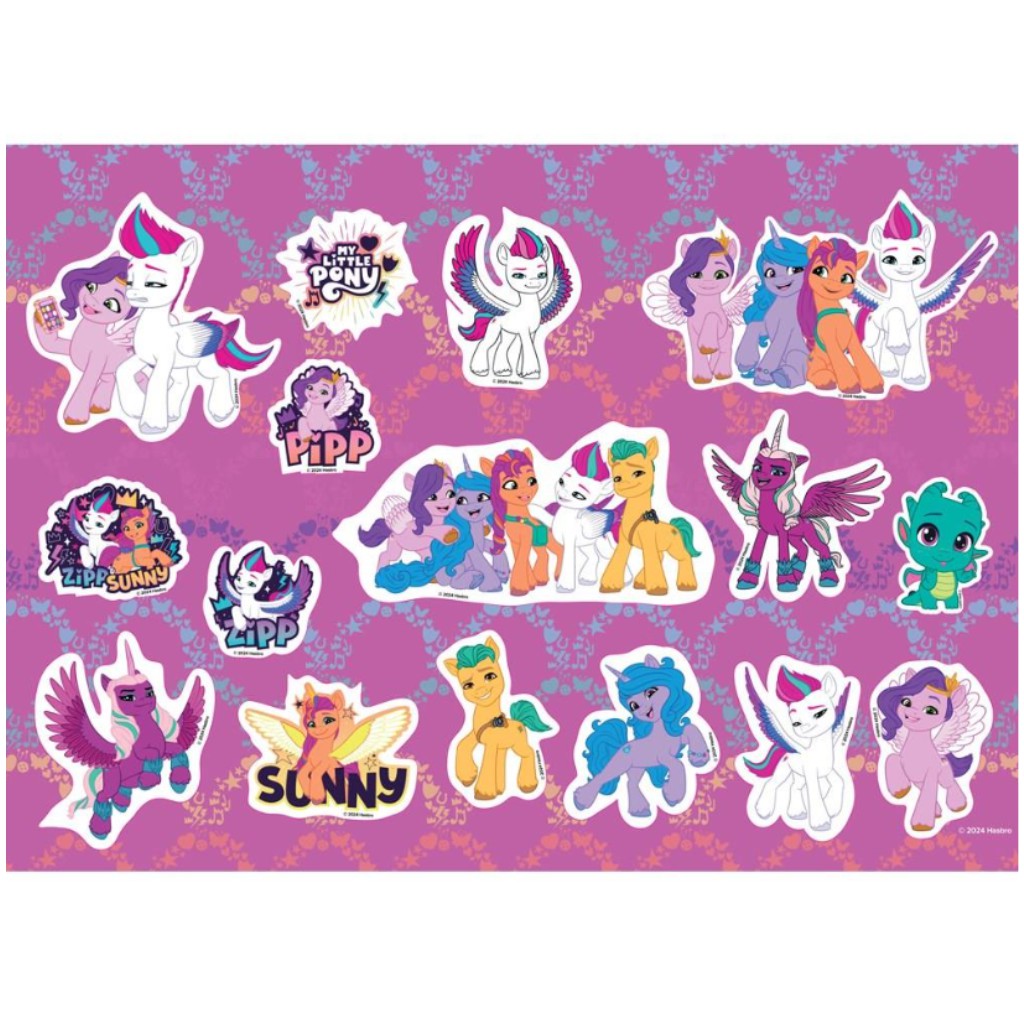 Én kicsi pónim kreatív színezhető vázlatfüzet matricákkal és sablonnal több változatban kép 3