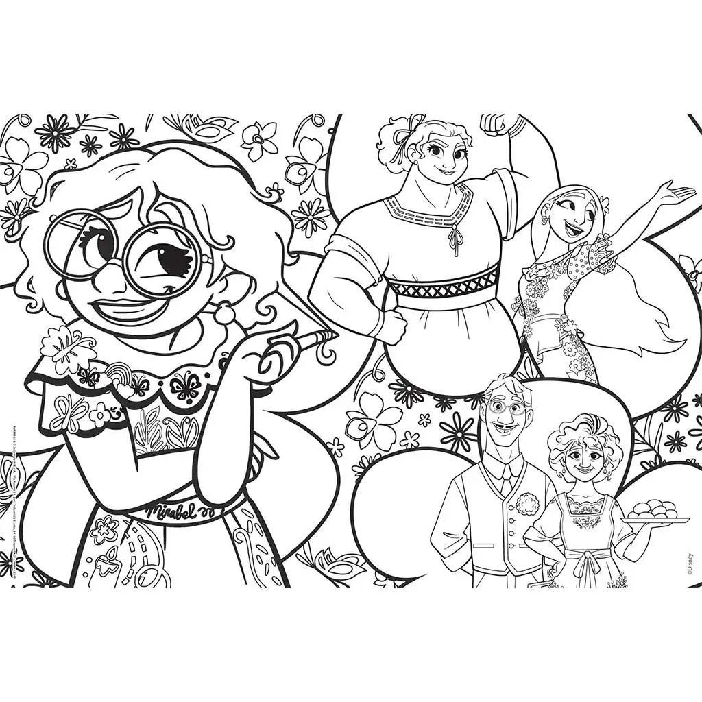 Disney Encanto 2 az 1-ben maxi 2x60db-os puzzle és színező 50x35cm - Lisciani kép 3