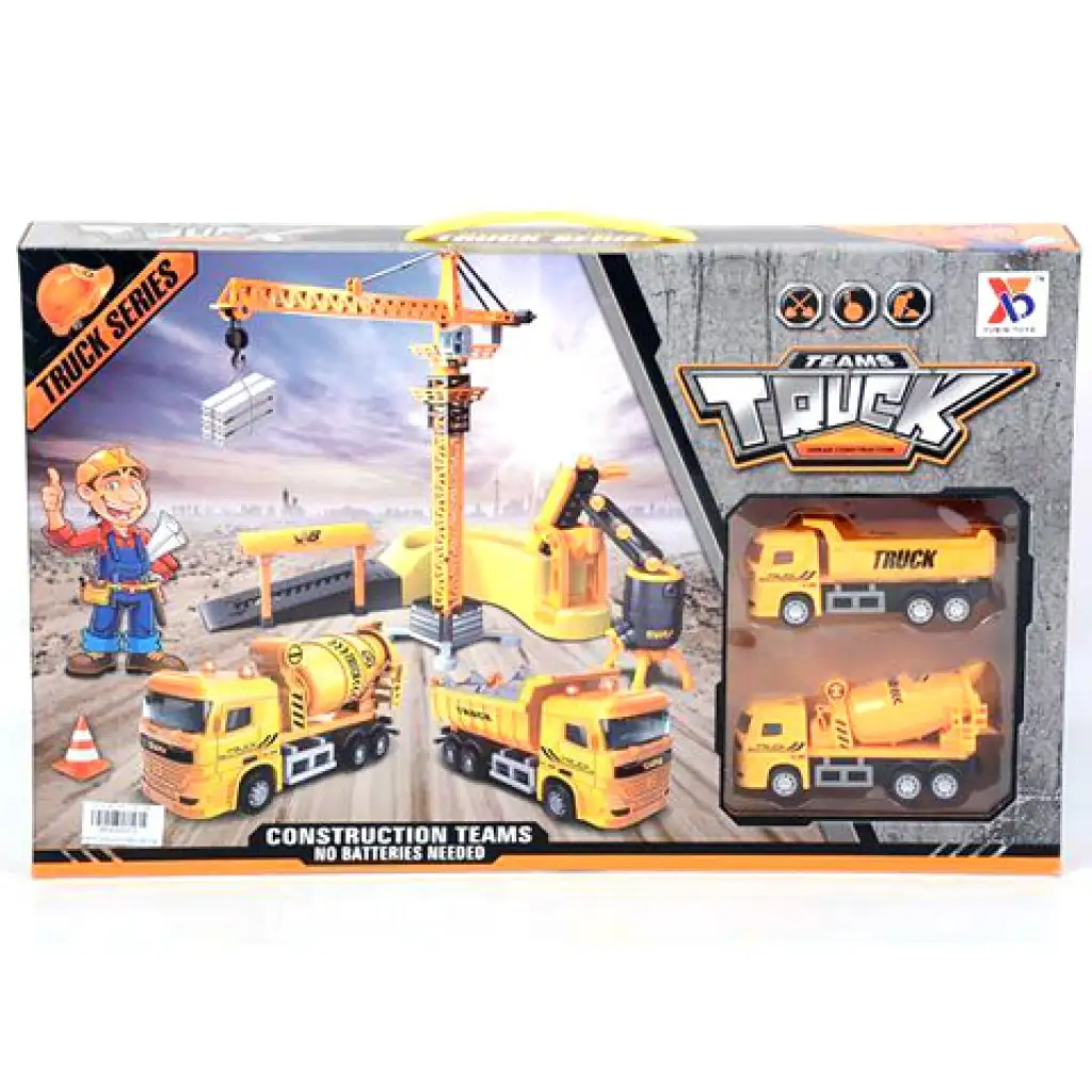 Építőipari játékszett 2db autóval