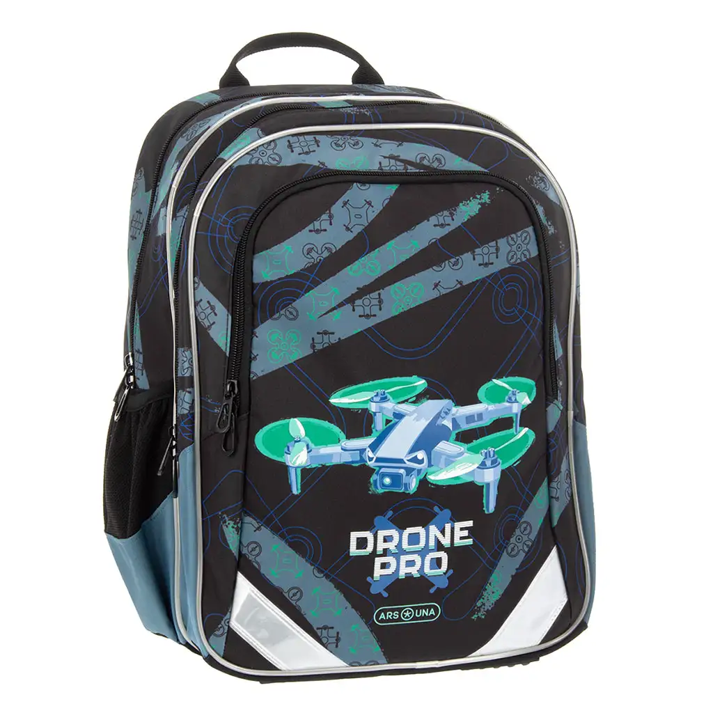 Ars Una: Drone Pro ergo-fit lekerekített iskolatáska, hátizsák 34x40x21cm