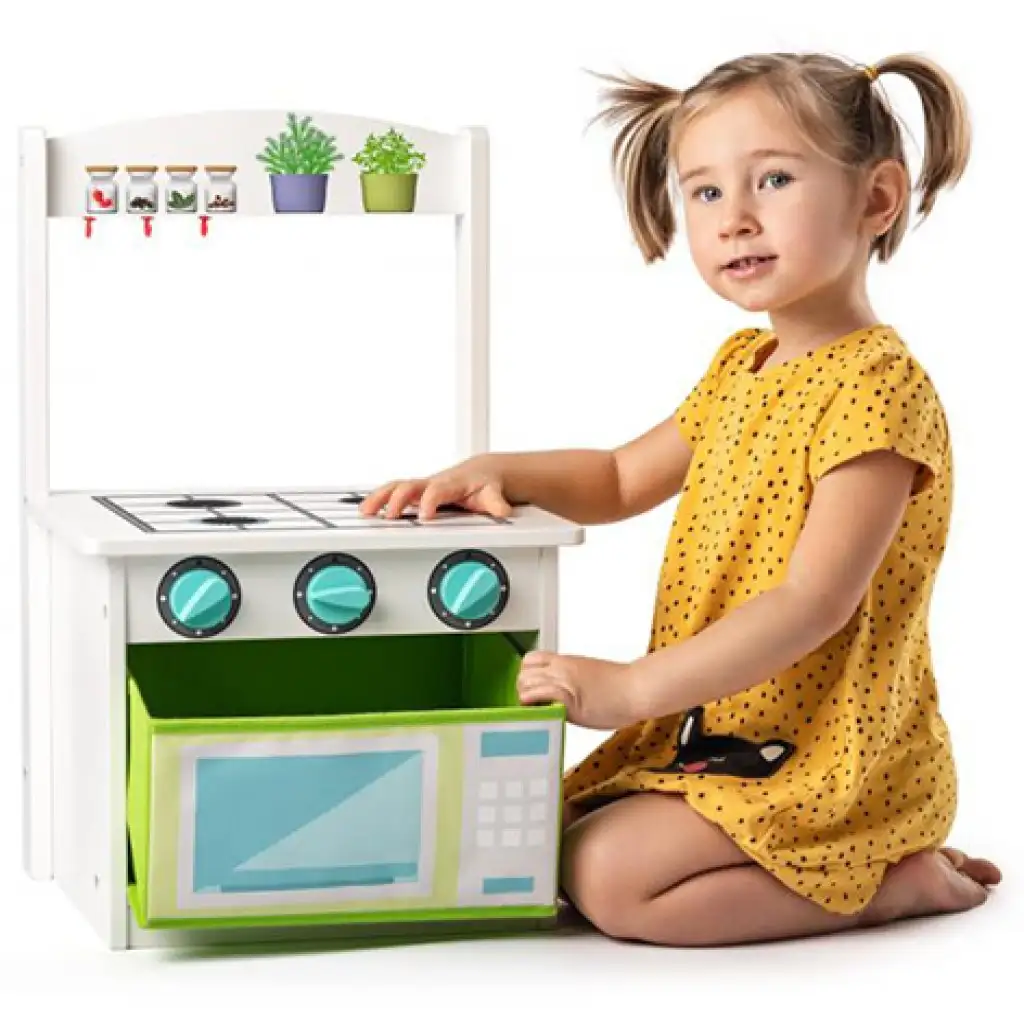 Fa játék konyha és kisszék 2 az 1-ben - Woodyland kép 2