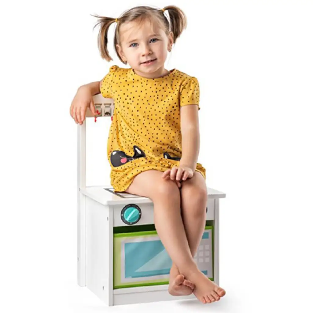 Fa játék konyha és kisszék 2 az 1-ben - Woodyland kép 3