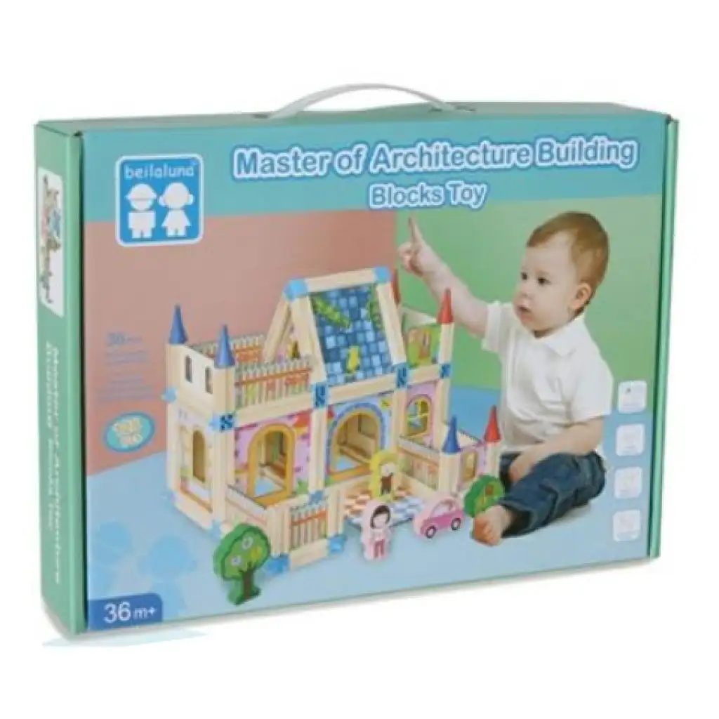 Fa színpompás villa játékszett kiegészítőkkel