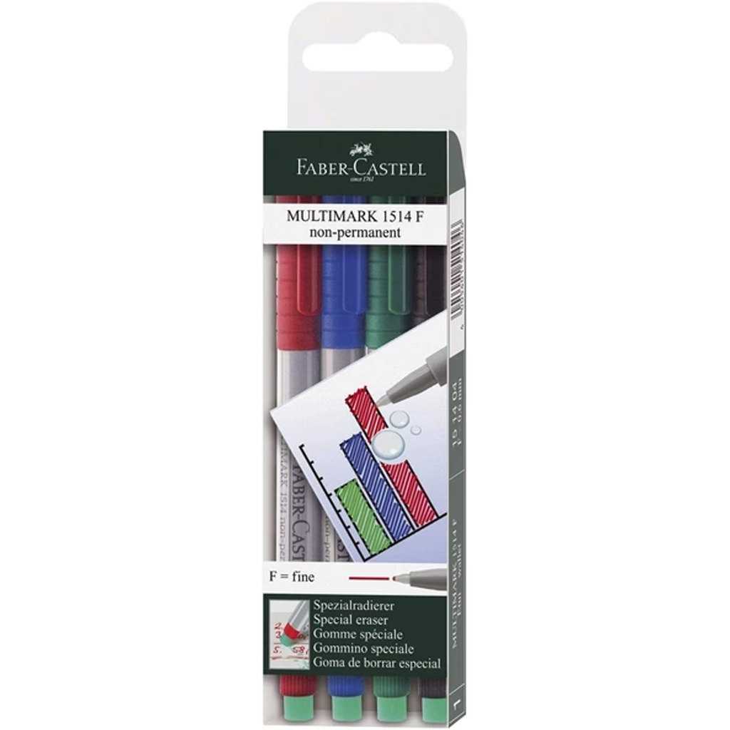 Faber-Castell: Multimark fóliafilc 4db-os szett F