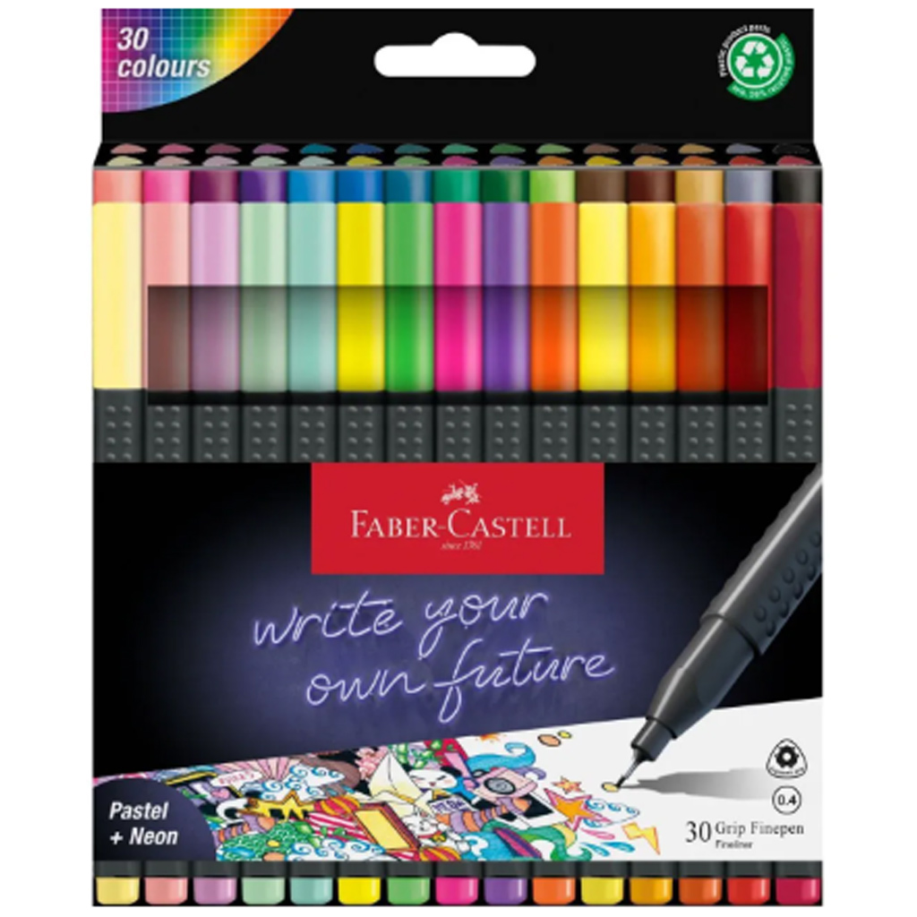 Faber-Castell: Grip színes 30db-os tűfilc készlet 0,4mm