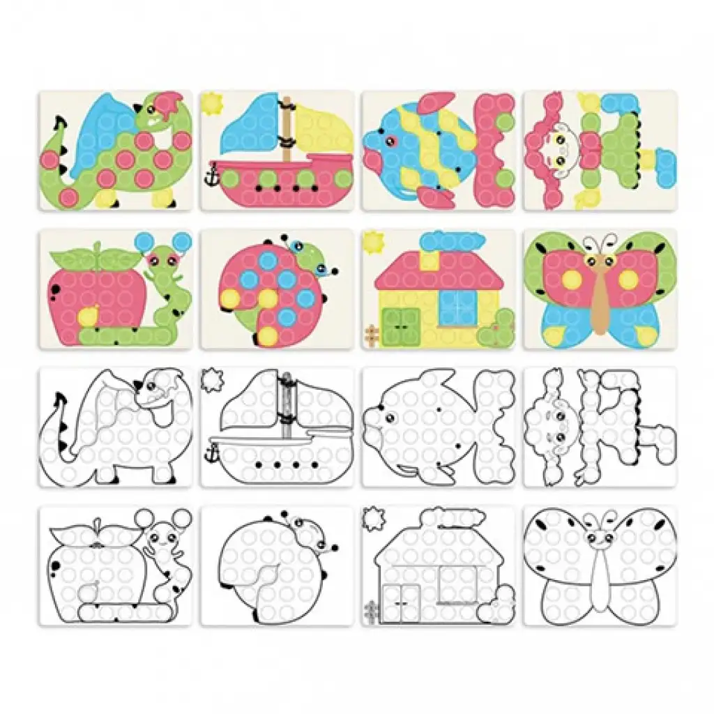 Quercetti: Play Eco Fantacolor junior pötyi készlet 58db-os kép 3