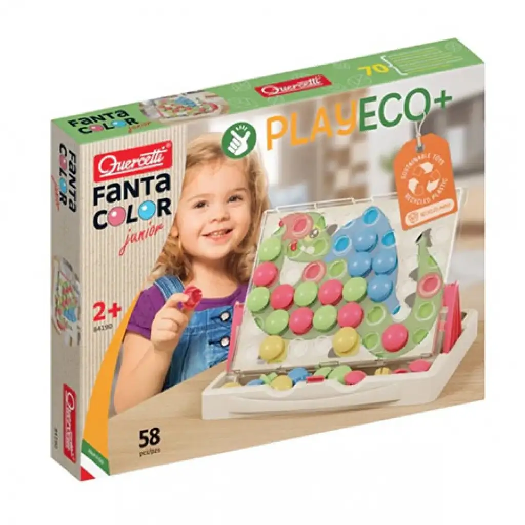 Quercetti: Play Eco Fantacolor junior pötyi készlet 58db-os