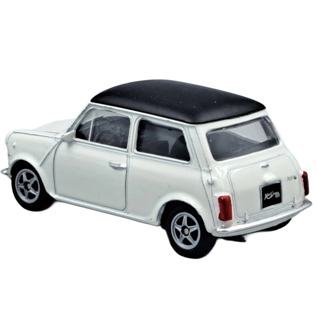 Welly: Mini Cooper 1300 fehér fém kisautó modell 1/64 kép 3