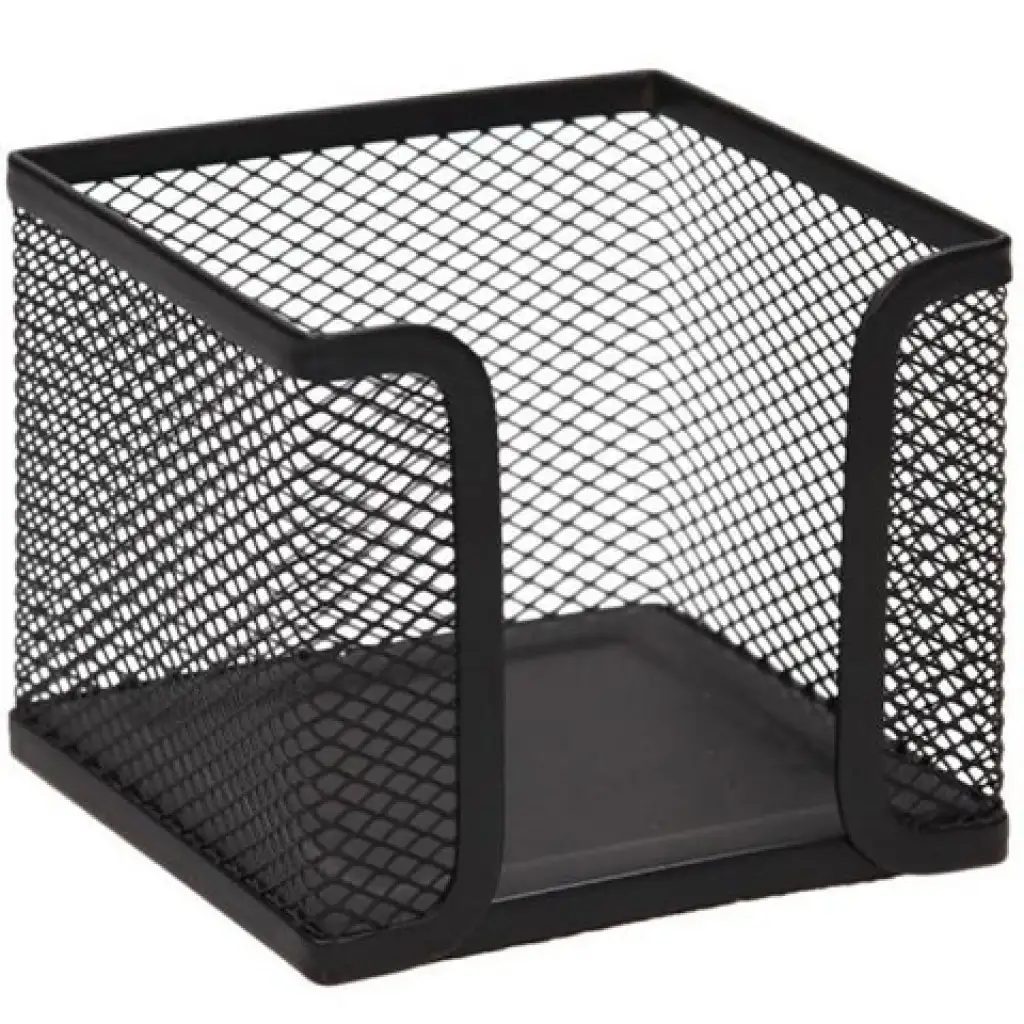 Spirit: Fekete fémhálós jegyzettömb tartó 10x10cm