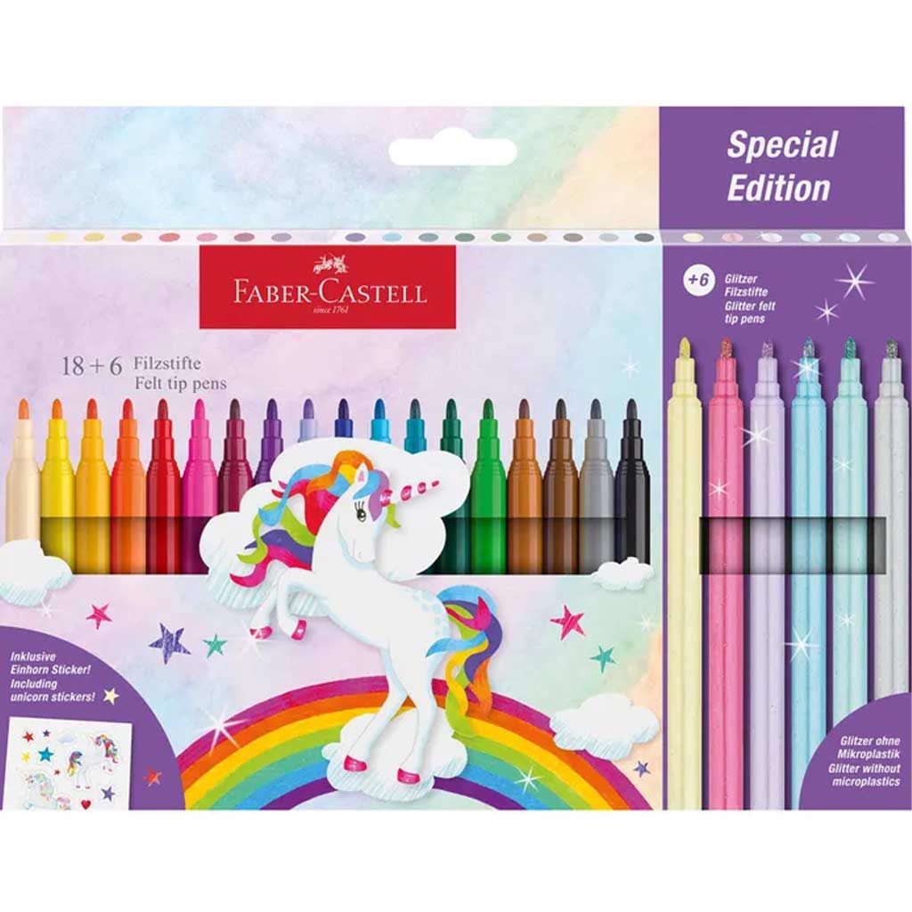 Faber-Castell: 24db-os filctoll szett unikornisos