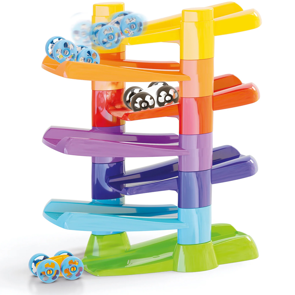 Quercetti: Flip Car spirál torony autóversenypálya szett kép 2