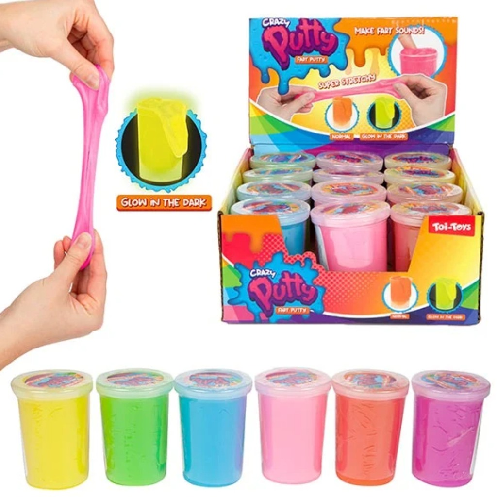 Fluoreszkáló puki hangot adó slime trutyi több változatban 1db kép 3