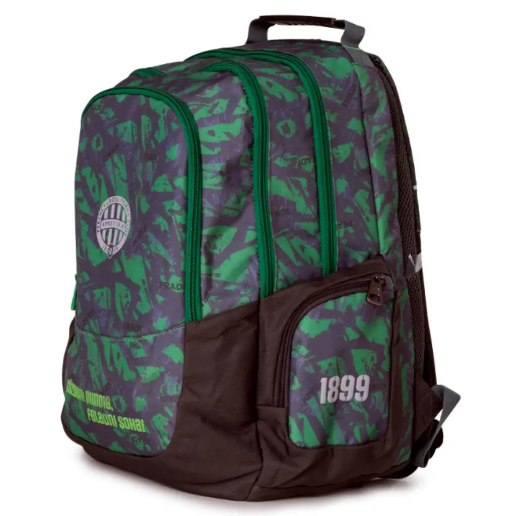 Fradi terep mintás közepes iskolatáska hátizsák kép 3