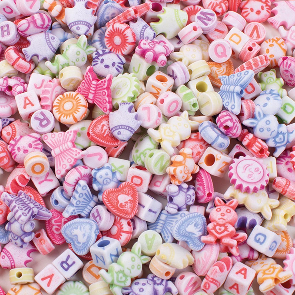 PlayBox: Mesés formagyöngyök betűkkel fűzhető gyöngy szett 350db kép 2