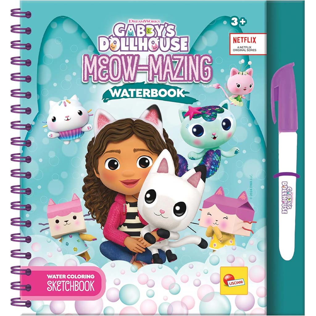 Gabi babaháza Meow-Mazing vízzel festhető színezőkönyv - Lisciani