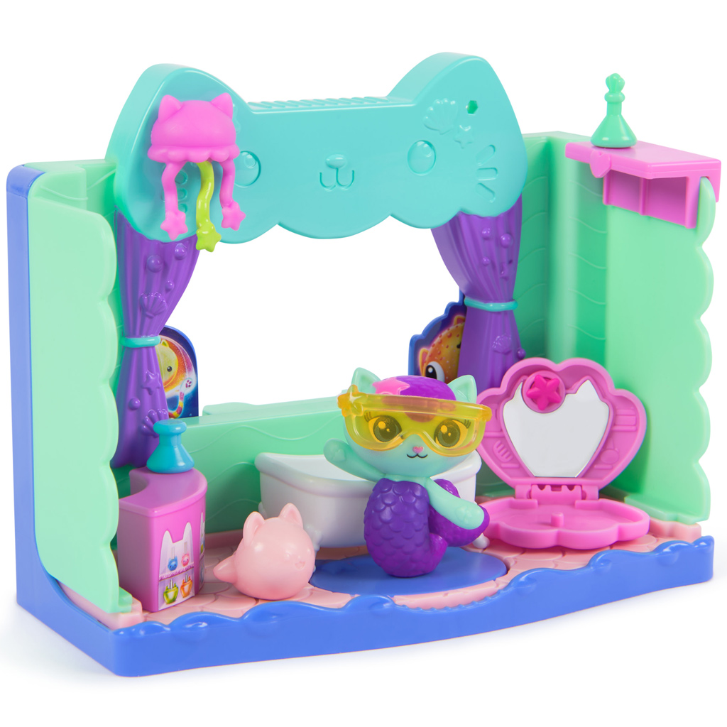 Gabi babaháza mozi: Szirénke fürdőszobája játékszett - Spin Master kép 3