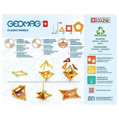 Geomag Green Line Classic Panels mágneses építőjáték 35db-os kép 2