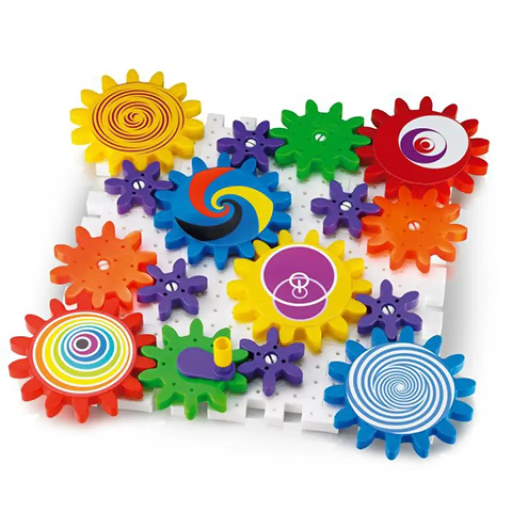 Quercetti: Georello Kaleido fogaskerekes építőjáték 110db-os szett kép 2