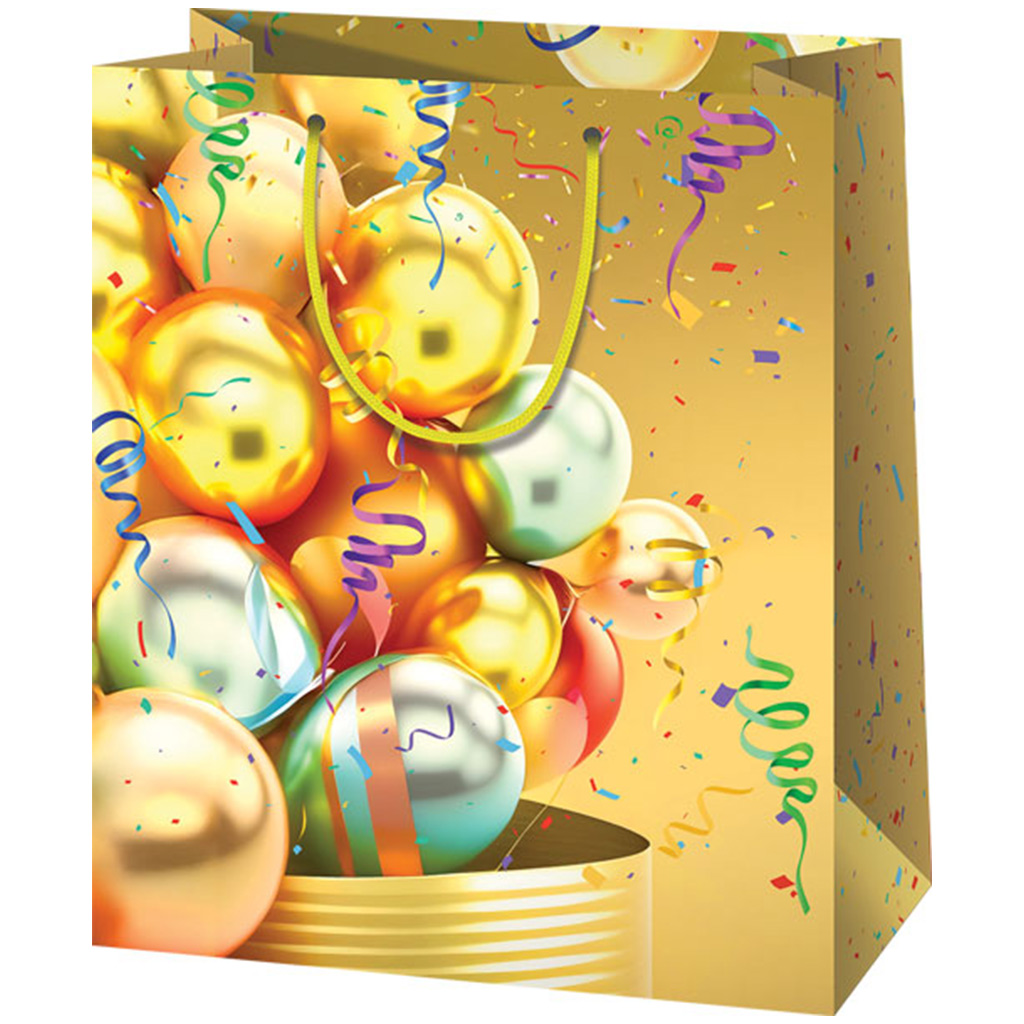 Cardex: Sárga lufis gigant méretű ajándéktáska 40,6x20x3x55,8cm